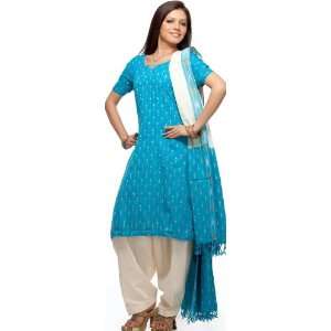   Salwar Kameez Fabric with Ikat Weave   Pure Cotton 