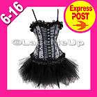 Burlesque Gothic Punk Costume Corset Skirt 16 18 XXL  