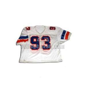  White No. 93 Game Used Boise State Football Jersey (SIZE 