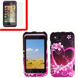 For HTC Rhyme ADR6330 Cover Love Faceplate Hard Phone Case +Screen 