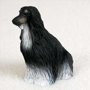 Afghan Hound Black/White Tiny Ones Dog Figurine