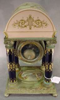 Nice antique Vienna bronze & porcelain clock # as/3852  