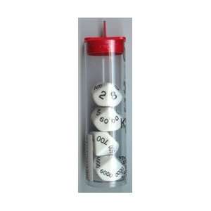 White Place Value Dice Set (4) Toys & Games