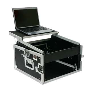 OSP Pro DJ 6 Space Rack Mixer Rack Case with Laptop Shelf  