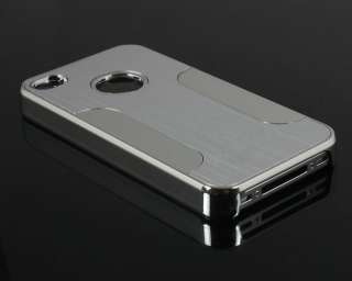 Luxury Steel Aluminum Chrome Hard Back Case Cover For Apple iPhone 4S 