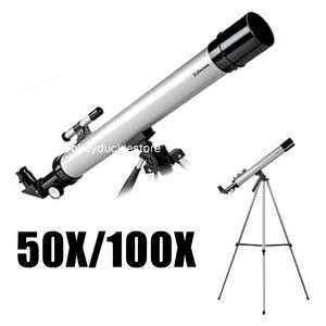 FREE SHIP Emerson 50X/100X Refractor Telescope with 4FT Tripod 
