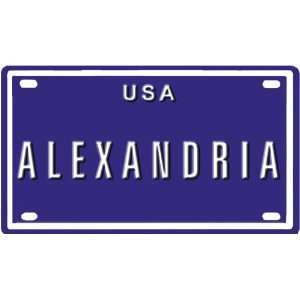  Alexandria USA mini metal embossed license plate name for 