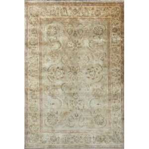 Oushak Rug Neutral Color 6x9 Hand Knotted Rug H492 