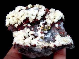 Beautiful~~~ Attractive Red Quartz Crystal & Pyrite&Dolomite Cluster