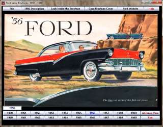 The Main Screen showing Chevy Sales Brochure