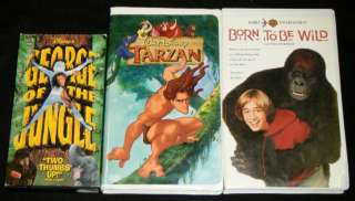 Tarzan, BORN To Be WILD, & GEORGE Of The JUNGLE   VHS  