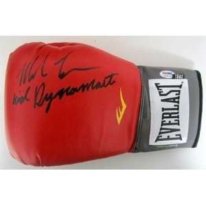  Rare Mike Tyson Signed Red Glove Kid Dynamite 2 PSA 