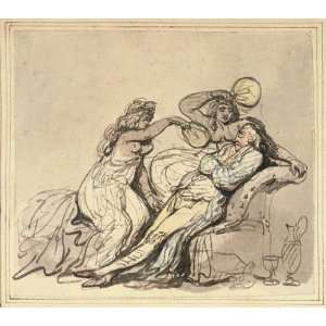 Hand Made Oil Reproduction   Thomas Rowlandson   32 x 28 inches   Two 