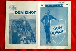 DON KIHOT RUSSIAN KOZINTSEV 1957 EXYU MOVIE PROGRAM  