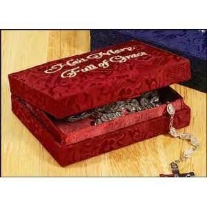  Maroon Hail Mary Rosary Box 