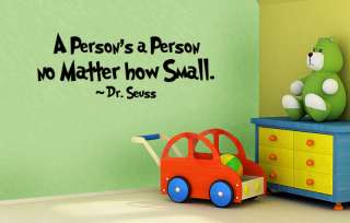 DR. SEUSS A PERSONS A PERSON QUOTE VINYL WALL DECAL  