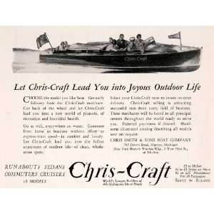  1929 Ad Chris Craft Cruisers Runabout Boats Algonac 