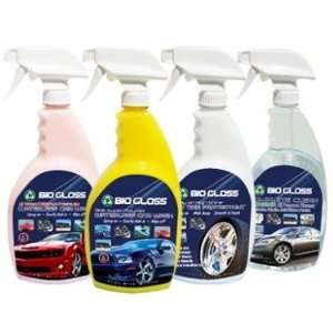 Car Cleaning Waterless Wash. 4 Pack for Exterior, Tire Shine, Interior 