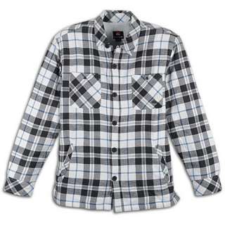 QUIKSILVER Gray/White Westfall Flannel Jacket Mens S 828900806900 