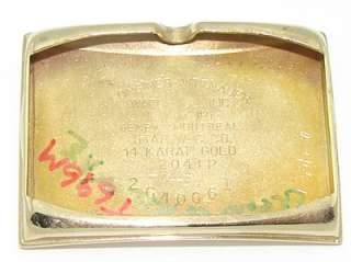 Vintage Mens 14kt Yellow Gold Longines Diamond Dial 17Jewel Watch Odd 