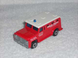 Matchbox SuperFast Armored Truck #69   Red & White Wells Fargo  