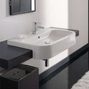    Recessed Ceramic Washbasin with Overflow 8047D8046