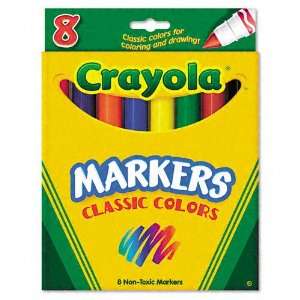  Crayola® Non Washable Markers, Broad Point, Classic 