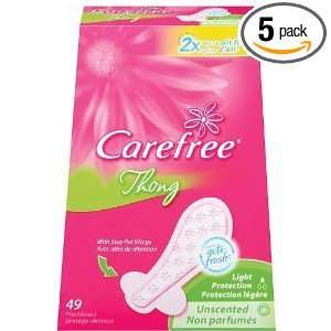  Carefree,Thong Size Panti W/Asymmetrical Wing Health 