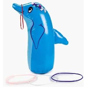  Inflatable Dolphin Ring Toss game (1 set) Toys & Games