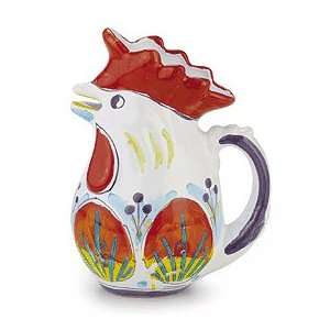 Handmade Allegria Rooster Pitcher From Italy  Kitchen 