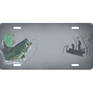   Airbrushed License Plate   Bass Fish License Plate   #448 Automotive