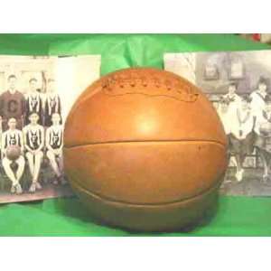  1890 1920 Antique Style Laced Leather Basketball from Past 