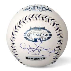  Autographed Grady Sizemore Ball   2008 AllStar Game (UDA 