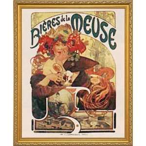  Bieres de la Meuse (Alphonse Mucha) Vintage Advertising 