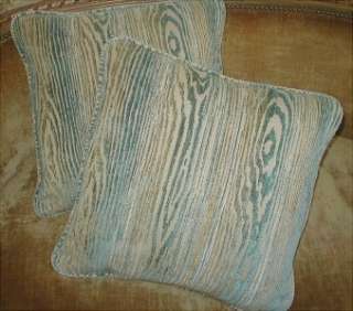 Old World Weavers Custom Designer Throw Pillows Velvet Fabric Pair New 
