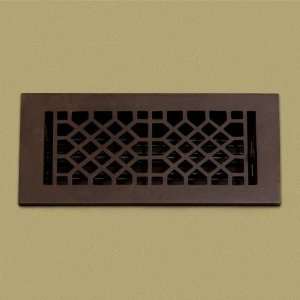  Antique Style Bronze Wall Register with Louvers   4 x 10 