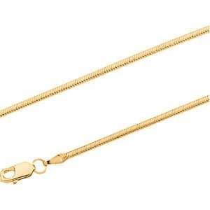  14K Yellow Gold Snake Chain Necklace   18 inches Jewelry