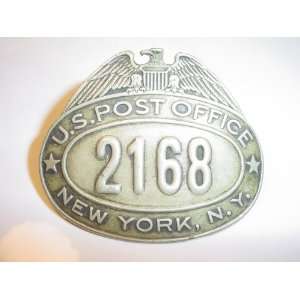   Post Office Postal Badge New York , NY #2168 