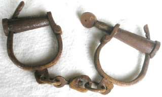 Civil War Slave Old West Pirate Police Handcuffs Reprod  