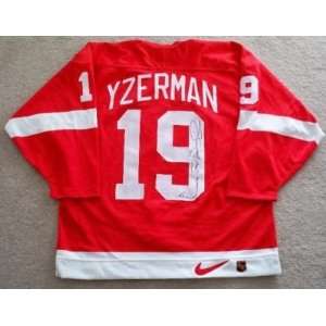 Steve Yzerman Autographed Uniform   Pro w COA   Autographed NHL 