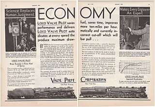 1933 Valve Pilot Ad Central Vermont Railway #701 2 10 4