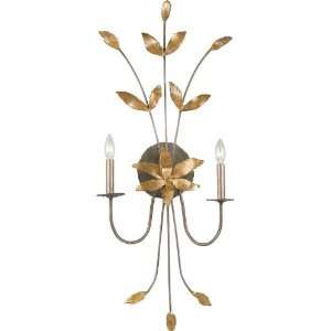   Metal and Gold Simone Contemporary / Modern 2 Light Ambient Lighting