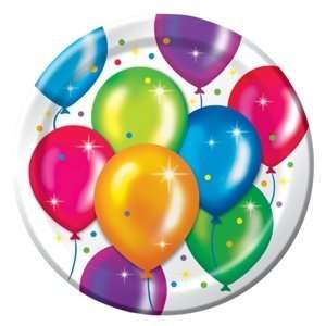  Birthday Balloons 9 inch Paper Plates 18 Per Pack Toys 