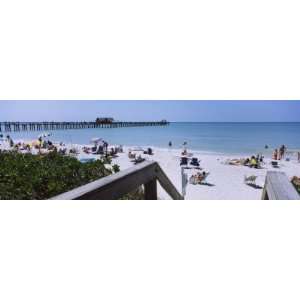 Tourists on the Beach, Naples Beach, Gulf of Mexico, Naples, Florida 