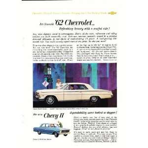  1962 Ad White Chevy Impala Sport Coupe Original Car Print 