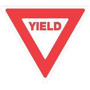  Plastic Reflective Sign 12 Yield On White Background 