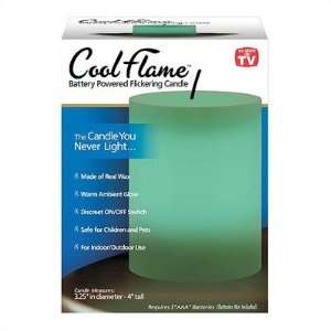  Cool Flame Pillar Candle Color Green
