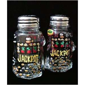 Casino Magic Slots Design   Hand Painted   Salt & Pepper Shakers 