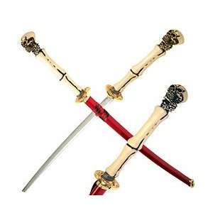  VooDoo Skull & Bones Katana Sword (red)