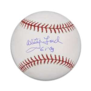  Whitey Ford Autographed Baseball with HOF/CY 61 